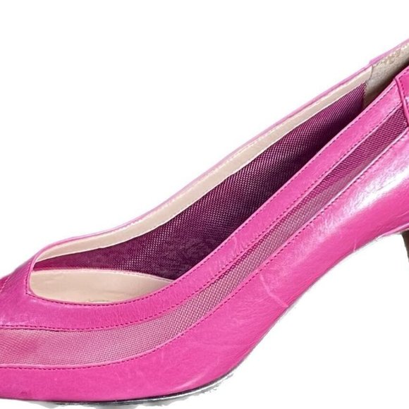 SESTO MEUCCI Vintage Style pumps Woman SHOE Size 6.5 B PINK Leather Italy - Picture 2 of 10